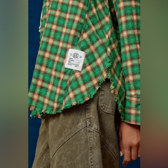 UO BDG Brixton Button Down Plaid Flannel NWT - Picture 3 of 7